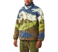 Picture Organic Clothing - Men's Fleeces Jacket - Hafdals Fleece Cloudy Landscape Sherpa for Men in Recycled Polyester - Size XXL - Brown Brown XXL