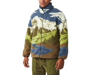 Picture Organic Clothing - Men's Fleeces Jacket - Hafdals Fleece Cloudy Landscape Sherpa for Men in Recycled Polyester - Size M - Brown Brown M