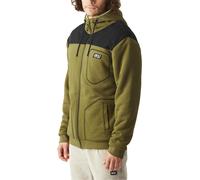Picture Organic Clothing - Organic Cotton Sweatshirt Hood - Basement Plush Zip Hoodie Tobacco for Men - Size L - Khaki Khaki L