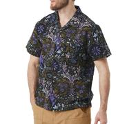 Picture Organic Clothing - Patterned shirt - Mokara Shirt Wealth Print for Men - Size L - Black Black L