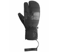 Picture Organic Clothing - Waterproof and breathable ski mittens - Sparks Lobster Mitts Black for Men in Leather - Size 10 Black 10