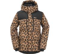 Picture Organic Clothing - Waterproof breathable ski down jacket - Lement Jkt Wild Spot Print for Women in Recycled Polyester - Size S - Brown Brown S