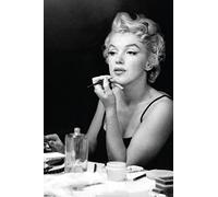 Picture Peddler Laminated Marilyn Monroe Makeup Backstage Black and White Art Print Poster 24x36 Inches
