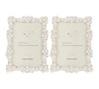 Picture Photo Frame 4pcs Pearl Picture Frame Wedding Picture Frame Wedding Frame Crystal Photo Photo : Desktop Little Surprise (Color : Whitex3pcs, Size : 17x12cmx3pcs) (Color : Onecol (Color : White