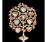 Picture Photo Frame Family Tree with 8 Hanging Picture Frames Metal Table Top Decoration (Color : Rose gold) (Color : Grijs) (Color : Rose gold)