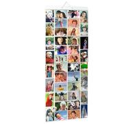Picture Pockets Photo Gallery Display, 40 Double-Sided Pockets, 80 Photos, Wall Hanging, Clear