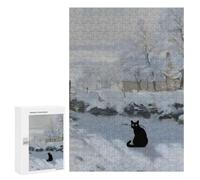 Picture Puzzle - Cat Monet The Magpie, Decorative Jigsaw for Grown-Ups, 300 PCS, New Year Gift - for A Rewarding Weekend Challenge