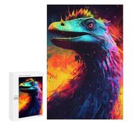 Picture Puzzle - Colorful Dinosaur Portrait, Decorative Wooden Puzzle, 1000 PCS, Winter Gift, for Mindful Indoor Entertainment
