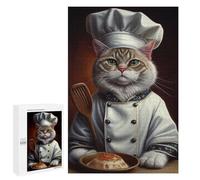 Picture Puzzle - Culinary Cat Chef -1, Displayable Picture Puzzle, 1000 PCS, New Year Party Activity - for Detail-Focused Puzzlers