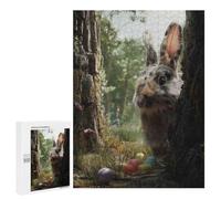 Picture Puzzle - Easter Bunny Peeking with Eggs, Decorative Jigsaw for Grown-Ups, 500 PCS, New Year Gift - for A Rewarding Weekend Challenge
