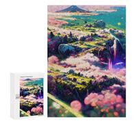 Picture Puzzle - Fantasy Landscape with Luminous Elements, Challenging Puzzle for Adults, 300 PCS, New Year Decoration - for Detail-Focused Puzzlers