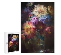 Picture Puzzle - Flowers White Blue Pink, Decorative Wooden Puzzle, 1000 PCS, Housewarming Gift - for Quiet Evenings And Focused Play
