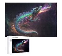 Picture Puzzle - Galactic Lizard Cosmic Breath, Decorative Jigsaw for Grown-Ups, 1000 PCS, Birthday Gift; for Shared Table Time
