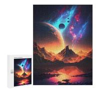 Picture Puzzle - Galactic Reflections, Wooden Picture Puzzle for Grown-Ups, 500 PCS, New Year Decoration; for Shared Table Time