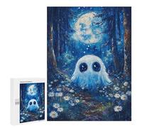 Picture Puzzle - Ghost in The Moonlight Forest, Decorative Wooden Puzzle, 500 PCS, Winter Activity Gift - to Assemble, Frame And Display