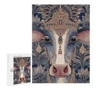 Picture Puzzle - Indian Elephant Artwork, Wooden Jigsaw Puzzle for Adults, 500 PCS, Screen-Free Activity; for Couples, Friends And Family