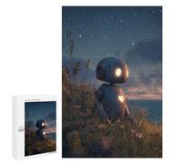 Picture Puzzle - Lonely Robot on A Hill, Jigsaw Puzzle for Adults, 1000 PCS, New Year Gift, with A Decorative Finished Picture