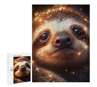 Picture Puzzle - Magical Sloth Sparkles, Decorative Wooden Puzzle, 500 PCS, Winter Gift, for Mindful Indoor Entertainment