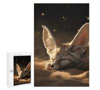 Picture Puzzle - Sleeping Fennec Fox in The Desert, Jigsaw Puzzle for Adults, 1000 PCS, Birthday Gift - for A Rewarding Weekend Challenge