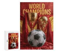 Picture Puzzle - Spain World Champions Soccer Poster, Challenging Puzzle for Adults, 300 PCS, Winter Activity Gift - for A Rewarding Weekend Challenge