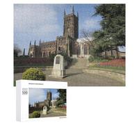 Picture Puzzle - St. Peter's Church, Wolverhampton, Decorative Wooden Puzzle, 500 PCS, Year-End Present, with A Decorative Finished Picture