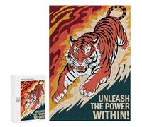 Picture Puzzle - Tiger Unleashed Power, Wooden Picture Puzzle for Grown-Ups, 300 PCS, Gift for Winter Evenings; for Couples, Friends And Family