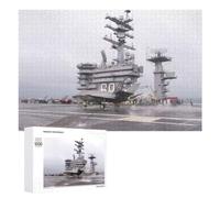 Picture Puzzle - USS Dwight D Eisenhower, Adult Tabletop Puzzle, 1000 PCS, Gift for Winter Evenings, with A Decorative Finished Picture