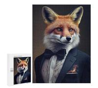 Picture Puzzle - Well Dressed Fox, Displayable Picture Puzzle, 500 PCS, Housewarming Gift - to Assemble, Frame And Display