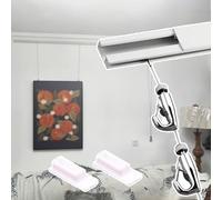 Picture Rail Hanging Kit Decor Picture Frame Hanging Tool with Cover & End Caps, Gallery / Coffee Bar Rail Painting Hanger, Customizable Art Displaying System(3.5m/11.5' Wire,77"/195cm Track)
