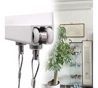Picture Rail Hanging Kit Heavy Duty Picture Hanging Kit with Pulley, Side Mount Gallery Wall Art Displaying System, Decor Photo Frame / Chandelier Hanger Rail(3.5m/11.5' Wire,77"/195cm Track)