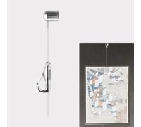 Picture Rail Hanging System 1.6ft/ 3.3ft/ 4.9ft/ 6.5ft/ 8.2ft/ 9.8ft Clear String for Picture Exhibition, Upgrade Picture Frame Hanging Kit, Mirror Hanging Hardware(9.8'/3.0m Cable)
