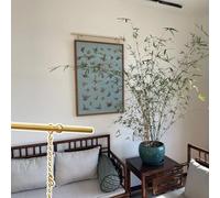 Picture Rail Hanging System Living Room Wall Decor Art Hanging Rail, Antique Bronze Mirror Hanger Hardware, Hanging Paintings Photos Picture Hangers, Picture Wire Hanging(0.7m/2.3ft Rod)