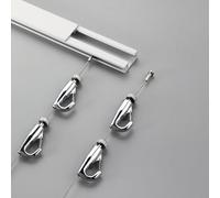 Picture Rail Hanging System Wall Mounted Rail Double Hanging Picture Frame, Upgrade Mirror Hanging Hardware, Artwork Display Bracket, 20"/ 24"/ 48"/59" Long Track(4.9"/1.5m Cable,67"/170cm Track)