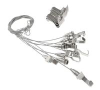 Picture Rail Hanging Wire,20pcs Heavy Duty Stainless Steel Rope Adjustable Cable Track Hooks for Mirror Curtain Photo Frame & Art