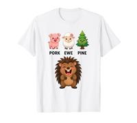 Picture Riddle Pork Ewe Pine Pig Girl Sheep Pine = Porcupine Value Graphic T-Shirt