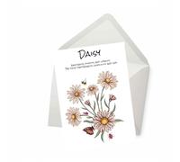 PICTURE THIS PRINTS Friendly Daisy Birth Flower, Daisy Birth Flower Meaning Greeting Card, Symbolic Floral Birthday, Nature-Inspired April Birthday, Comes with Envelope (5x7”)