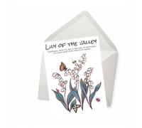 PICTURE THIS PRINTS Friendly Lily of the Valley Birth Flower, Lily of the Valley Birth Flower Meaning Greeting Card, Botanical Nature-Inspired May Birthday, Comes with Envelope (5x7”)