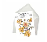 PICTURE THIS PRINTS Rude Daffodil Birth Flower, Daffodil Birth Flower Meaning Greeting Card, Sarcastic Birthday Card, Floral Botanical March Birthday Wishes, Comes with Envelope (5x7”)