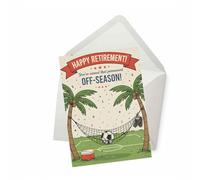 PICTURE THIS PRINTS Soccer Retirement Greeting Card, Permanent Off-Season, Funny Sports Retirement Greeting Card, Retiring Soccer Player Coach Appreciation, Comes with Envelope (5x7”)