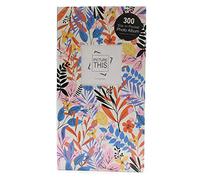 Picture This Tallon 6 x 4 Photo Album Memo Slip in Pockets Holds 300 Photos Family Holiday Scrapbook (Tropical Leaf)