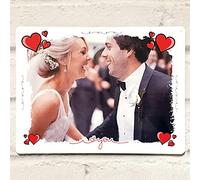 Picture with Love Frame I Love You Red Hearts Personalised Printed Metal Signs, Custom Photo, Custom Text Birthday Present, Custom Gift