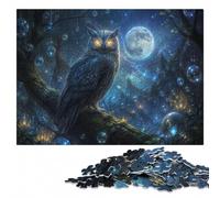 Picture Wood Puzzle, Adults, Mystical Owl Perched on Branch, 1000 Pieces | Image-area sorting - a practical indoor pastime at your own pace.