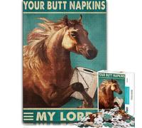 Picture Wood Puzzle, Adults, Your Butt Napkins My Lord, 1000 Pieces | Puzzle for Adults: border-first or section-first building options during indoor leisure.