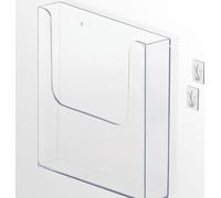 picturehangingdirect.co.uk A4 1/3 A4 A5 DIN Portrait Acrylic Display Brochure Holder Leaflet Wall Mounted Self Adhesive (⅓ A4 / DIN long/DL Portrait 100 X 150 MM)