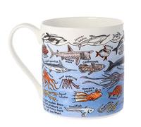 Picturemaps Ocean Life, Fine Bone China Mug