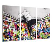 Pictures Camera Set of 3 Decorative Wall Posters, Living Room Decor, Modern, Bedrooms, Room, Banksy Street Art, (97 x 62 cm)