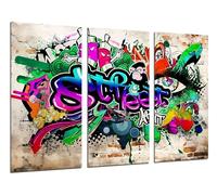 Pictures Camera Set of 3 Decorative Wall Posters, Living Room Decor, Modern, Bedrooms, Room, Banksy Street Art, (97 x 62 cm)