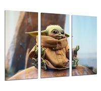 Pictures Camera Set of 3 Decorative Wall Posters, Living Room Decor, Modern, Bedrooms, Room, Star Wars, Yoda, (97 x 62 cm)