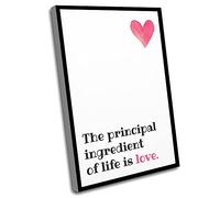 Pictures For Bedroom Wall Decor,Canvas Art Wall Decor,Dr Office Decor,The Principal Ingredients Of Life Is Love,Encouraging Quotes,Wall Art Decor,Inspirational,New Home Decor,12x16 Inch UnFramed Wall