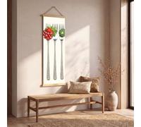 Pictures for Bedroom Walls Kitchen Fruit Large Canvas Wall Art Healthy Food Vegetable Framed Wall Art for Living RoomCreative Strawberry Pictures for Hallway and Stairs with Hook 50x150 cm